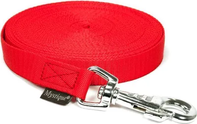 Produktbild von Mystique® Nylon Schleppleine 20mm rot 10m robust Karabinerhaken