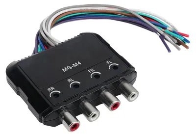 Image de Convertisseur audio haute/basse fréquence, 4 canaux, anti-interférences, réduction du bruit, convertisseur de fréquence de ligne RCA pour amplificateur