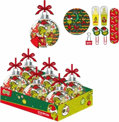 Produktbild von Der Grinch Christbaumschmuck mit Schreibset 5-teilig