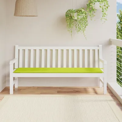 Imagen del producto de Cojín para banco de jardín, color verde claro, 180x50x3 cm, fabricado en tejido Oxford