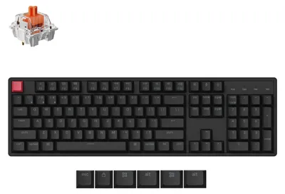Productafbeelding van Keychron K10 QMK V2, bekabeld en draadloos, USB + RF draadloos + Bluetooth, mechanische toetsen, QWERTY-indeling, RGB LED-verlichting, zwart