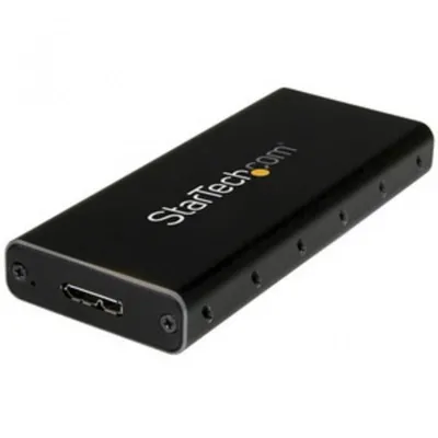 Produktbild von StarTech.com SMS1BMU313 Speicherlaufwerksgehäuse SSD-Gehäuse Schwarz, Silber