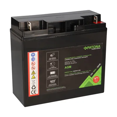 Immagine prodotto di PATONA Batteria Premium AGM al piombo 12V 18Ah 20HR 1800 cicli