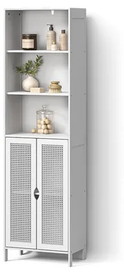 Image de Meuble salle de bain Livinity Mincio Blanc 48x170cm avec 2 portes, Model 62554