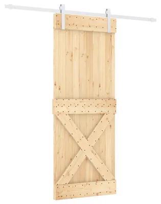 Immagine prodotto di Porta scorrevole Naturale e Bianco 80 x 210 cm