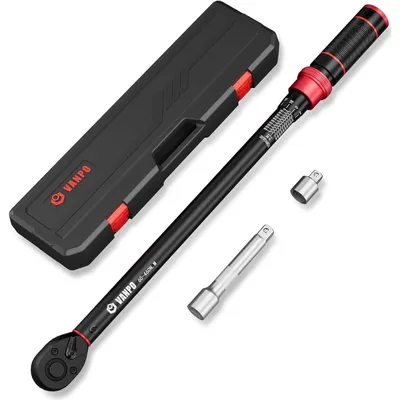 Immagine prodotto di Chiave dinamometrica da 1/2 pollice, 60-460 Nm, 72 denti, set da 3 pezzi con prolunga e adattatore