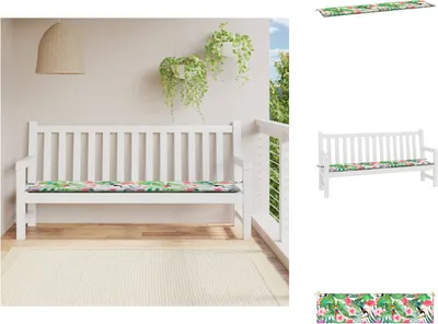 Obrázek produktu pro vidaXL Polštář na zahradní lavici Pestrobarevný 200x50x3 cm Látka - Polštář na sezení