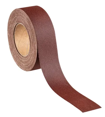 Produktbild von 25m Rolle RHODIUS SPBR Schleifband Schleifpapier Handschliff 50 mm SU 180
