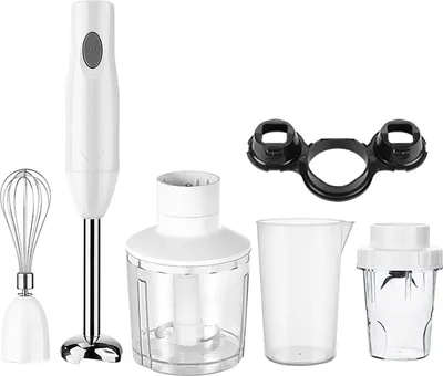 Produktbild von Stabmixer 5-in-1-Stabmixer mit Ruehrbecher Fleisch- und Gemuesemuehle Schneebesen Food Smoothies Chopper