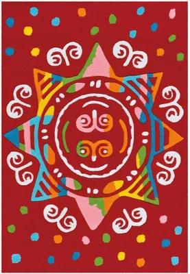 Produktbild von Arte Espina Teppich Spirit Glowy 3145 Rot Mandala 110cm x 160cm