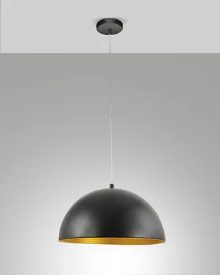 Image de Suspension Dingle En Métal Noir Et Doré, Douille E27, Design Moderne Et Élégant Pour L'Intérieur, Réglable, Diamètre 40 Cm, 3215-40-101