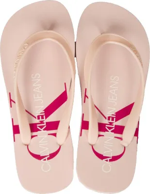 Zdjęcie produktu dla Klapki damskie CK CALVIN KLEIN JEANS – obuwie plażowe lub basenowe, nr katalogowy YW0YW00098, BEACH SANDAL MONOGRAMM TPU, rozmiar 37 (EUR) – 4 (UK) – 6,5 (USA) – 23,5 (cm), 100% guma