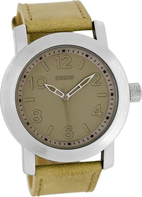 Produktbild von Oozoo Leder Damen Uhr matt Analog Quarzuhr Armband gelb Timepieces D2UOC5151A