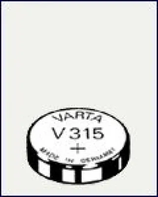 Produktbild von Varta V315, Siler-Oxid (S), 1.55 V, 20 mAh, 7.9 mm, 7.9 mm, 1.65 mm