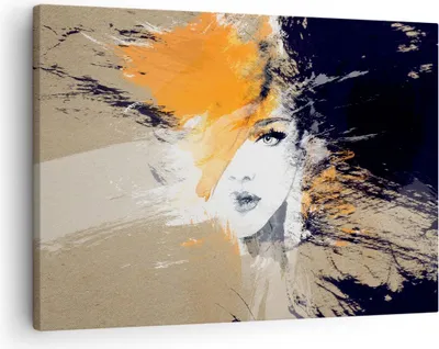 Produktbild von Bild auf Leinwand - Leinwandbild - Abstraktion Frau - 70x50cm - Wand Bild - Wanddeko - Wandbilder - Leinwanddruck - Bilder - Kunstdruck - Wanddekoration - Leinwand bilder - Wandkunst - AA70x50-3656