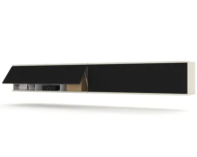 Produktbild von TV-Lowboard Fernsehschrank SIMPLY DUO UP HÄNGEND Cashmere/Schwarz 240cm