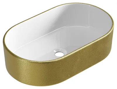 Produktbild von Aufsatzwaschbecken oval 55 cm Badezimmer Waschbecken Bad Gästebad WC