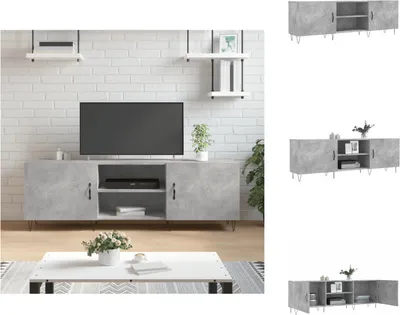 Produktbild von vidaXL TV-Schrank Betongrau 150x30x50 cm Holzwerkstoff -  TV-Möbel
