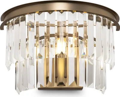 Immagine prodotto di Applique, metallo vetro ottone, attacco E14, L 33cm