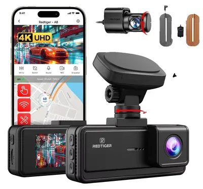 Obrázok produktu pre Autokamera, dvojitý objektív, nočné videnie, S HW-KIT, 64 GB TF-a