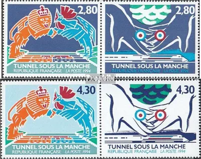 Produktbild von Briefmarken Frankreich 1994 Mi 3023-3026 Paare (kompl.Ausg.) postfrisch Ärmelkanaltunnel