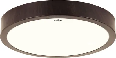 Produktbild von Deckenlampe Metall LED IP44 rund D: 48 cm Wenge neutralweiß 4100 K 2520 lm