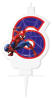 Obrázek produktu pro „Spider-Man World Of Webs“ – dekorace na oslavu, varianta: svíčka č. 6