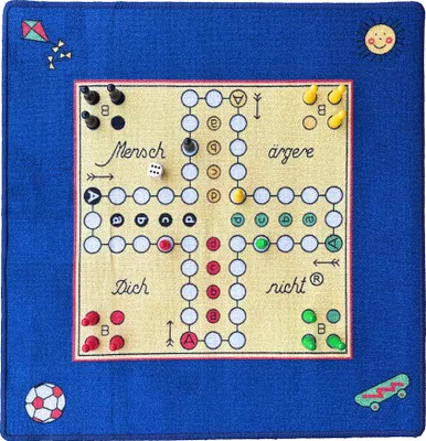 Produktbild von Spielteppich Mensch-ärgere-Dich-nicht 92x92 cm