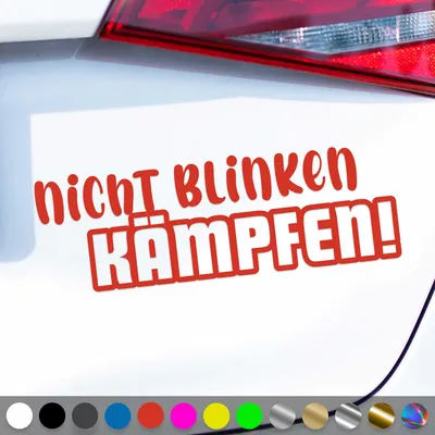 Produktbild von PantherPixel Nicht Blinken Aufkleber Kämpfen Tuning Style Oldschool Sticker Auto Geschenkidee Farbe Rot