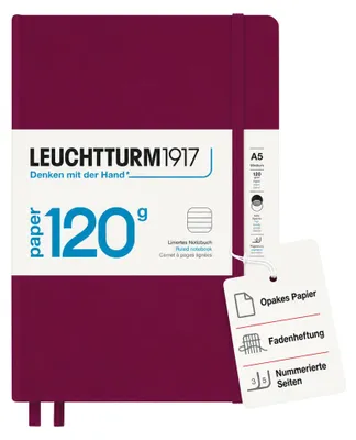 Obrázok produktu pre Leuchtturm1917 notebook A5 Edition 120 port červeno lemovaný