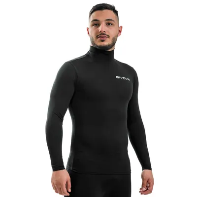 Image de S noir | T-shirt fonctionnel Givova Baselayer Corpus 3 à col, noir