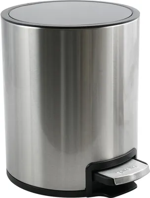 Produktbild von Spirella Kosmetikeimer 3 Liter Edelstahl mit Absenkautomatik und Inneneimer "Riku" Badezimmer Mülleimer Softclose Abfalleimer silber
