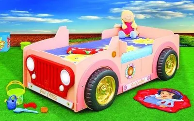 Immagine prodotto di Lettino per bambini, letto, letti, letto per adolescenti, letto a tema "bambina", letto a tema "Jeep", letto a forma di auto per bambine
