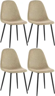 Immagine prodotto di Set di quattro sedie da pranzo moderne - Sedie confortevoli - Design di facile manutenzione