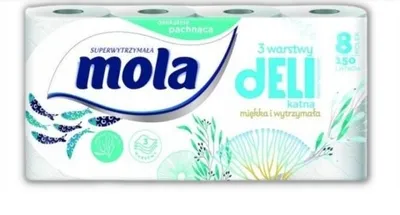 Zdjęcie produktu dla Mola, Delikatna Papier toaletowy, 8 rolek