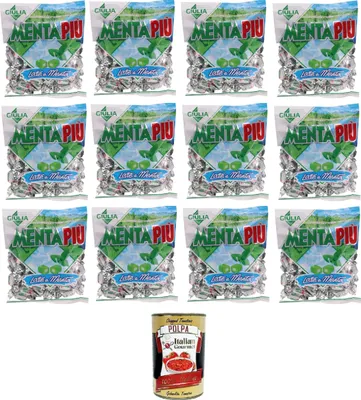 Produktbild von La Giulia Caramelle mentapiu latte e menta Minzbonbons plus Milch und Minze 12x 300gr + Italian Gourmet polpa 400g