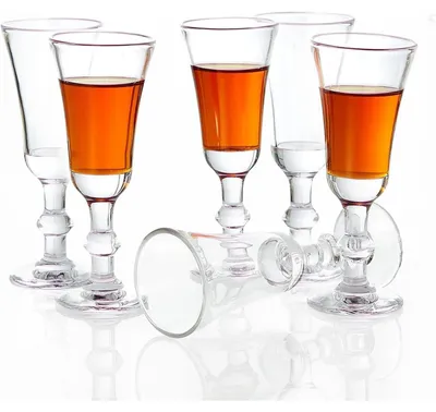 Produktbild von Schnapsgläser mit Stie, 30 ml Shot-Gläser, Likorgläser, 6er Set