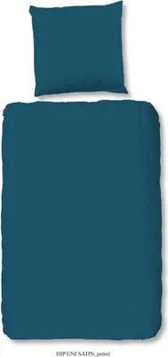 Produktbild von HIP Bettwäsche-Set Uni 140 x 200/220 cm Petrolblau