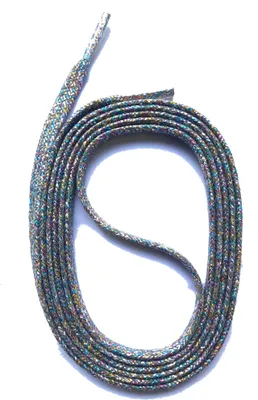 Produktbild von SNORS Glitzer Schnürsenkel flach - SCHWARZ - 5mm - 130cm
