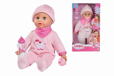 Obrázek produktu pro Panenka Laura 38 cm s lahvičkou a se zvuky