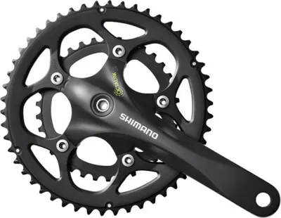Produktbild von SHIMANO Kurbelgarnitur FC-R345 9-fach 175 mm 50-34 Zähne Silber - Effiziente ...