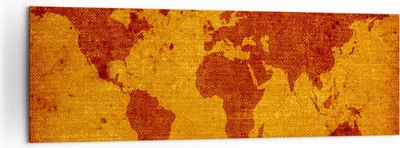 Produktbild von Bild auf Leinwand - Leinwandbild - Alte Karte Kontinente Reisen Welt - 160x50cm - Wand Bild - Wanddeko - Leinwanddruck - Bilder - Kunstdruck - Leinwand bilder - Wandkunst - AB160x50-0396