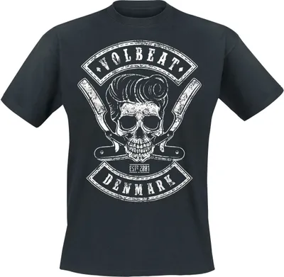 Produktbild von Volbeat T-Shirt Uni Denmark Skull schwarz XXL