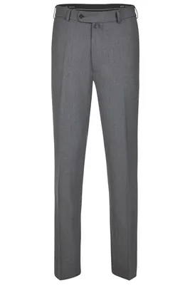 Produktbild von aubi Perfect Fit Herren Businesshose Anzughose Flat Front Modell 26 grau Größe 28