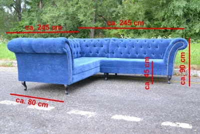 Obrázok produktu pre Rohová pohovka Chesterfield, rohový gauč, čalúnená pohovka, látková súprava, obývacia zostava, pohovky