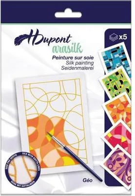 Produktbild von H Dupont 5x Set mit 5 Seidenbildern Geometrisch Weiß DUS0944C