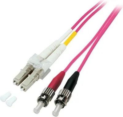 Produktbild von Patchkabel LWL Duplex OM4 (Multimode, 50/125) LC/ST, 3m, Good Connections® (LW-803LT4)