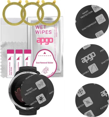 Produktbild von apgo 3 Stück Schutzglas, Matt, kompatibel mit Suunto 9 Smartwatch, Hybrid 8H, Ersatz für Hartglas, Displayschutzglas, Bildschirmschutz, Displayschutz, kratzfest