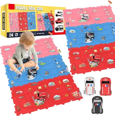 Produktbild von Hindernisparcours Interaktives Puzzle Krankenwagen Feuerwehr Polizei Puzzle Labyrinth
