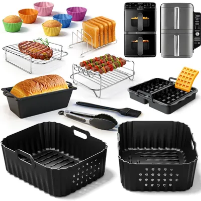 Silikon-Einsätze für Philips Airfryer 4000 10L, 2er-Set